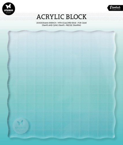 Stempelblock aus Acryl, Maße: 20,3cm x 20,3cm