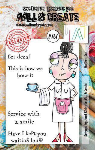 AALL & CREATE Clear Stamps Waitress Dee #767