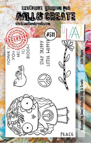 AALL & CREATE Clear Stamps Little Hippie #616