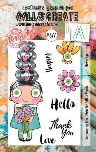 AALL & CREATE Clear Stamps Flower Eye #677