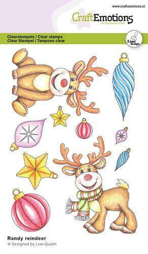 Clear Stamps Randy Reindeer, A6