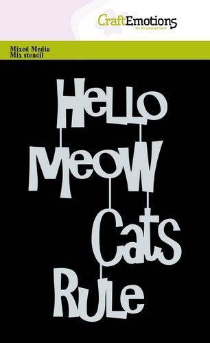 Schablone/ Stencil, DIN A6, Meow Cats